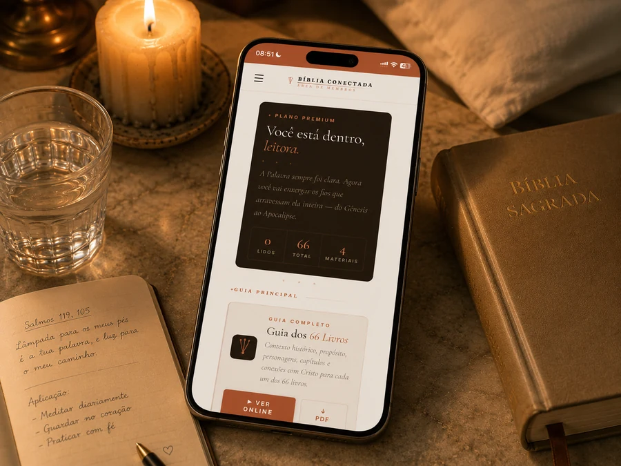 App Bíblia Conectada — acesso no celular